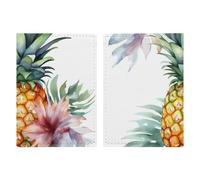 Reisepasshülle, Motiv: tropische Ananas, PU-Leder, schlanke Kartenhülle für Damen und Herren, Lederetui, Reisezubehör, Tropische Ananas, 20.3x13.8cm