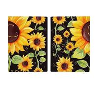 Reisepasshülle, Motiv: tropische Ananas, PU-Leder, schlanke Kartenhülle für Damen und Herren, Lederetui, Reisezubehör, Süße Sonnenblume, 20.3x13.8cm