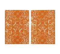 Reisepasshülle, Motiv: Wölfe, Wildtiere, Reisepasshülle, PU-Passhülle, schlankes Kartenetui für Damen und Herren, Lederhalter, Reisezubehör, Orange / gemustert, 20.3x13.8cm