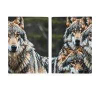 Reisepasshülle, Motiv: Wölfe, Wildtiere, Reisepasshülle, PU-Passhülle, schlankes Kartenetui für Damen und Herren, Lederhalter, Reisezubehör, Wölfe Wildlife, 20.3x13.8cm