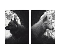 Reisepasshülle, Motiv: Wolves Under The Moon, ultradünn, PU-Leder, Reisedokumenten-Organizer, kompakt, Premium, internationaler US-Reisepassschutz für Damen und Herren