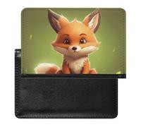 Reisepasshülle, niedlicher kleiner Fuchs, Premium-PU-Leder, tragbare Reisepass-Schutzhülle, Unisex, Reiseutensilien, Dokumenten-Organizer für Urlaub, Geschäftsreisen