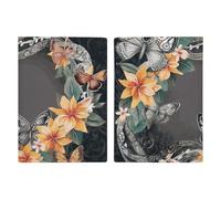 Reisepasshülle, Reisebrieftasche, Reisepasshülle, Eiffelturm mit Rose, bedrucktes Leder, Reisepasshülle für Reisen, Dokumente, Reisegeschenke, Schmetterlinge und Girlandenbilder, 20.3x13.8cm