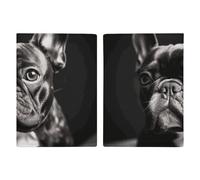 Reisepasshülle, Reisebrieftasche, Reisepasshülle, Gänseblümchen, bedruckt, Leder, Reisepasshülle für Reisen, Dokumente, Reisegeschenke, Französische Bulldogge, 20.3x13.8cm