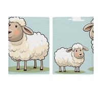 Reisepasshülle, Reisebrieftasche, Reisepasshülle, San Francisco, Golden Gate Bridge, bedrucktes Leder, Reisepasshülle für Reisen, Dokumente, Reisegeschenke, Schaf und Lamm Cartoon, 20.3x13.8cm