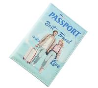 Reisepasshülle, Reiseetui, Kartenhalter, Paare, Zubehör, Kreditkarte, Bordkarte, Geldbörse, Ausland, Kinder, Studium, Familie, Reisen, blau, Two persons, Unisex