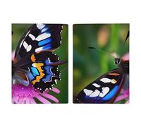 Reisepasshülle Reisepassbuch Leder Reisepasshülle Kartenhalter Blue Ridge Mountains Reisebrieftasche für Geschäftsreise, Reisegeschenke, Schmetterling, 20.3x13.8cm