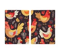 Reisepasshülle Reisepassbuch Leder Reisepasshülle Kartenhalter Cartoon Elefant Reisebrieftasche für Geschäftsreise, Reisegeschenke, Niedliche Hahn-Hühner, 20.3x13.8cm