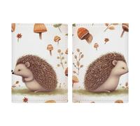 Reisepasshülle Reisepassbuch Leder Reisepasshülle Kartenhalter Dichtungen auf Eis Reisebrieftasche für Geschäftsreise, Reisegeschenke, Nature Lovely Igel Liebhaber, 20.3x13.8cm