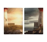 Reisepasshülle Reisepassbuch Leder Reisepasshülle Kartenhalter Ein Leuchtturm Reisebrieftasche für Geschäftsreise, Reisegeschenke, Ein Leuchtturm, 20.3x13.8cm