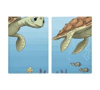 Reisepasshülle Reisepassbuch Leder Reisepasshülle Kartenhalter Findet Meeresschildkröten Reisebrieftasche für Geschäftsreise, Reisegeschenke, Findet Meeresschildkröten, 20.3x13.8cm