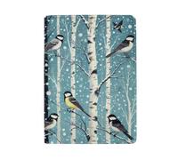 Reisepasshülle Reisepasshülle für Herren, Vögel und fallender Schnee