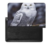 Reisepasshülle Reisezubehör Blau Musik Wasserdicht Reisepass Reisebrieftasche mit Kartenfächern für Damen Herren, Arktische Eule, Einheitsgröße