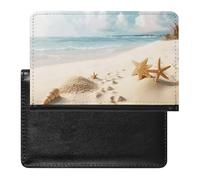 Reisepasshülle, Reisezubehör, blauer Pfau, wasserdicht, Reisepasshülle mit Kartenfächern für Damen und Herren, Strandmotiv, Einheitsgröße