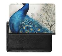 Reisepasshülle, Reisezubehör, blauer Pfau, wasserdicht, Reisepasshülle mit Kartenfächern für Damen und Herren, Blauer Pfau, Einheitsgröße