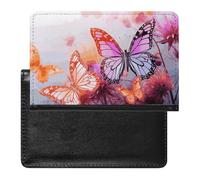 Reisepasshülle, Reisezubehör, bunte mexikanische Streifen, wasserdicht, Reisepasshülle mit Kartenfächern für Damen und Herren, Farbe: Schmetterlings-Blume, Einheitsgröße