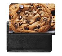 Reisepasshülle Reisezubehör Collie Hund und Pferd zusammen Wasserdicht Reisepass Reisebrieftasche mit Kartenfächern für Damen Herren, Schokoladenkekse, Einheitsgröße