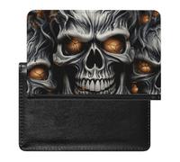 Reisepasshülle, Reisezubehör, cooler böser Totenkopf, wasserdicht, Reisebrieftasche mit Kartenfächern für Damen und Herren, Cool Evil Skull, Einheitsgröße
