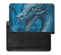 Reisepasshülle, Reisezubehör, Eastern Bluebird, wasserdicht, Reisepasshülle mit Kartenfächern für Damen und Herren, Dragon Cool Blue, Einheitsgröße