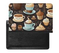 Reisepasshülle, Reisezubehör, farbige Regenschirme, wasserdicht, Reisepass-Brieftasche mit Kartenfächern für Damen und Herren, Kaffee und Süßigkeiten, Einheitsgröße