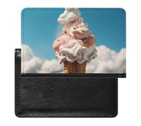 Reisepasshülle, Reisezubehör, farbige Regenschirme, wasserdicht, Reisepass-Brieftasche mit Kartenfächern für Damen und Herren, Bewölktes Eis, Einheitsgröße