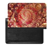 Reisepasshülle Reisezubehör Goldene Spirale Blasen Wasserdicht Reisepass Reisebrieftasche mit Kartenfächern für Damen Herren, Goldene Spiralblasen, Einheitsgröße