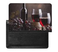 Reisepasshülle Reisezubehör Hi Bear Sitzen auf dem Rasen, wasserdicht, Reisepasshülle mit Kartenfächern für Damen und Herren, Traubenwein, Einheitsgröße