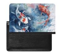 Reisepasshülle, Reisezubehör, Lama, wasserdicht, Reisepasshülle mit Kartenfächern für Damen und Herren, Bunte Karpfenfische, Einheitsgröße