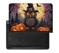 Reisepasshülle, Reisezubehör, Lama, wasserdicht, Reisepasshülle mit Kartenfächern für Damen und Herren, Halloween Eule Geist Kürbis, Einheitsgröße