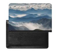 Reisepasshülle, Reisezubehör, Lama, wasserdicht, Reisepasshülle mit Kartenfächern für Damen und Herren, Berge Wolken Landschaft, Einheitsgröße