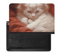 Reisepasshülle, Reisezubehör, langhaarige Katze, wasserdicht, Reisepasshülle mit Kartenfächern für Damen und Herren, Hazy Cat, Einheitsgröße