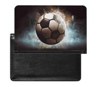 Reisepasshülle Reisezubehör Niedlicher Chihuahua Wasserdicht Reisepass Reisebrieftasche mit Kartenfächern für Damen Herren, Sportfußball, Einheitsgröße