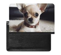 Reisepasshülle Reisezubehör Niedlicher Chihuahua Wasserdicht Reisepass Reisebrieftasche mit Kartenfächern für Damen Herren, Süßer Chihuahua, Einheitsgröße