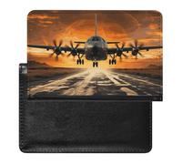 Reisepasshülle, Reisezubehör, Opossum im Schnee, wasserdicht, Reisepasshülle mit Kartenfächern für Damen und Herren, Militärflugzeug, Einheitsgröße