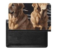 Reisepasshülle Reisezubehör Orange Monarch Schmetterlinge Wasserdicht Reisepass Reisebrieftasche mit Kartenfächern für Damen Herren, Golden Retrievers, Einheitsgröße