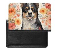 Reisepasshülle, Reisezubehör, Rinder, Hund, Blumen, wasserdicht, Reisepasshülle mit Kartenfächern für Damen und Herren, Rinderhund Blumen, Einheitsgröße