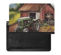 Reisepasshülle, Reisezubehör, Schildkröten, die aus Orangen auftauchen, wasserdicht, Reisepasshülle mit Kartenfächern für Damen und Herren, Traktor auf dem Bauernhof, Einheitsgröße