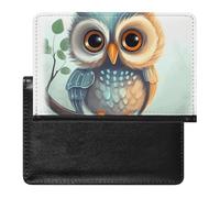 Reisepasshülle Reisezubehör schwarz und weiß Ziege wasserdichte Reisepass-Reisebrieftasche mit Kartenfächern für Damen und Herren, Eulenmotiv, Einheitsgröße
