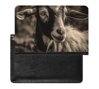 Reisepasshülle Reisezubehör schwarz und weiß Ziege wasserdichte Reisepass-Reisebrieftasche mit Kartenfächern für Damen und Herren, Schwarz-weiße Ziege, Einheitsgröße