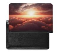 Reisepasshülle, Reisezubehör, Sonnenuntergang, Palme, wasserdicht, Reisepasshülle mit Kartenfächern für Damen und Herren, Sun Sunrise Cloud, Einheitsgröße