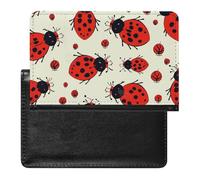 Reisepasshülle, Reisezubehör, süße Tiere, niedliche Katze, wasserdicht, Reisepasshülle mit Kartenfächern für Damen und Herren, Roter Marienkäfer, Einheitsgröße