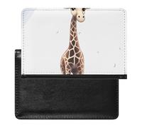 Reisepasshülle Reisezubehör Tauchen Nilpferd Wasserdicht Reisepass Reisebrieftasche mit Kartenfächern für Damen Herren, Niedliche Giraffe, Einheitsgröße