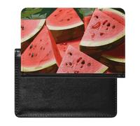 Reisepasshülle Reisezubehör Totenkopf Skelett Wasserdicht Reisepass Reisebrieftasche mit Kartenfächern für Damen Herren, Reife Wassermelonensamen, Einheitsgröße