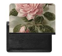 Reisepasshülle Reisezubehör Walking Elefanten, Mutter, wasserdichte Reisepasshülle mit Kartenfächern für Damen und Herren, Vintage Pink Rose, Einheitsgröße