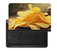 Reisepasshülle Reisezubehör Wildtiere Tiger Wasserdicht Reisepass Reisebrieftasche mit Kartenfächern für Damen Herren, Kartoffelchips, Einheitsgröße