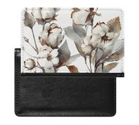 Reisepasshülle, Reisezubehör, zwei Giraffen, wasserdicht, Reisepasshülle mit Kartenfächern für Damen und Herren, Baumwollblumen, Aquarell, Einheitsgröße