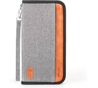Reisepasshülle RFID Blocker Reiseorganizer Ausweistasche Grau+braun