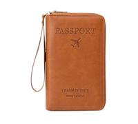 Reisepasshülle, stabile Reißverschlusstasche, 11,5 x 2 cm, Anti-Diebstahl-Reisebrieftasche, authentisches leichtes Design, mehrere Kartenfächer für Shopping, Arbeit, Festival, Urlaub, Pendeln