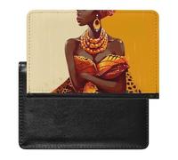 Reisepasshülle, traditionelles afrikanisches Mädchen, schmal, RFID-blockierend, Kartenhülle, Reisepasshülle, Schutz, Essentials mit Kreditkartenfächern für Damen/Herren