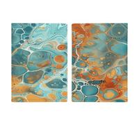 Reisepasshülle, ultradünn, PU-Leder, Reisedokumenten-Organizer, kompakt, Premium, internationaler US-Pass, Schutzhülle für Damen und Herren, Orange und Türkis